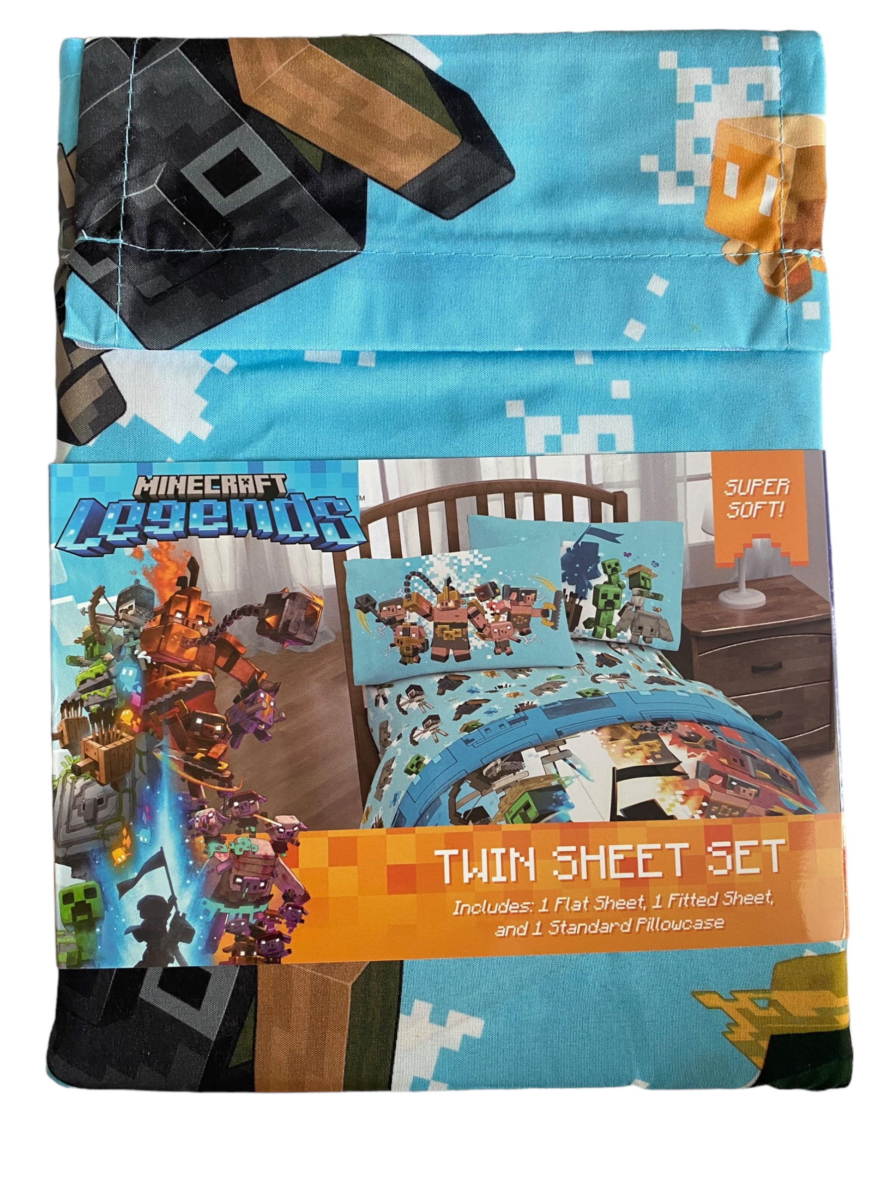 Minecraft Legends Twin Sheet Set 3 Pc Walmart