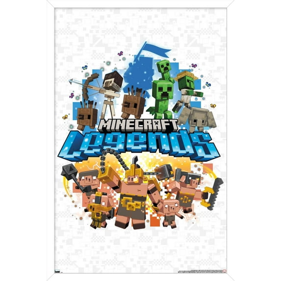 Minecraft: Legends - White Wall Poster, 22.375" x 34" Framed
