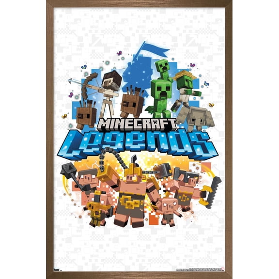 Minecraft: Legends - White Wall Poster, 22.375" x 34" Framed