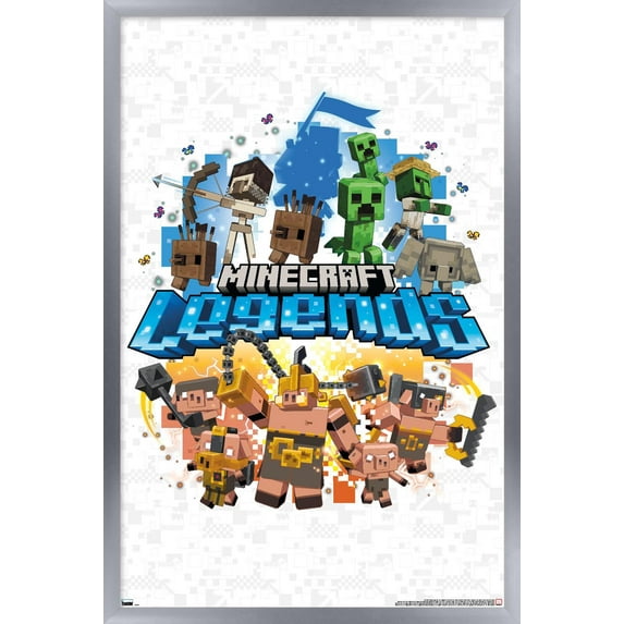 Minecraft: Legends - White Wall Poster, 22.375" x 34" Framed