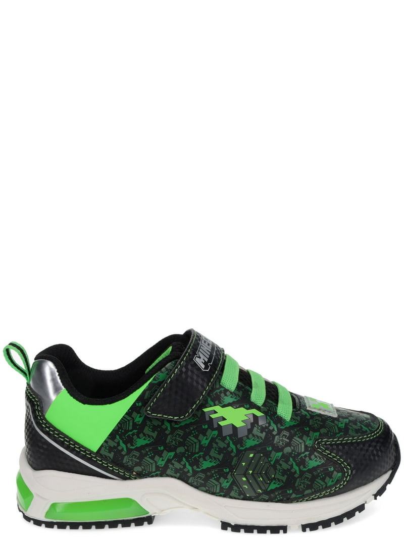 Minecraft Little Big Boys Light Up Athletic Sneakers