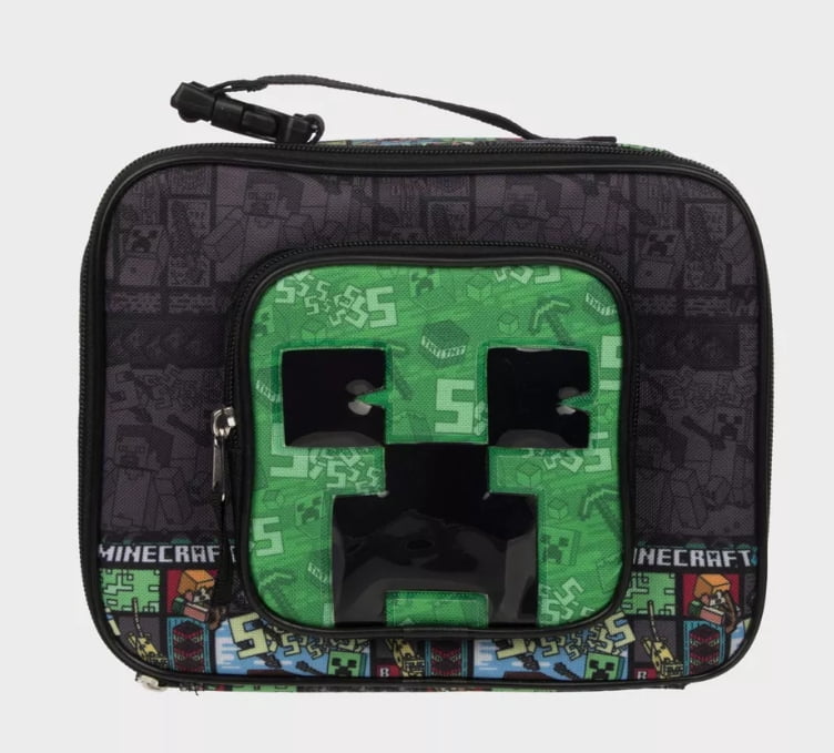 Minecraft Borsa per il pranzo a più scomparti per bambini scuola termica isolata a due piani cibo Carier per ragazzi