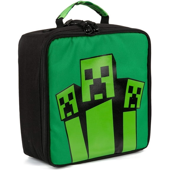Minecraft Lunch Box Bag Green Creeper Fatigue