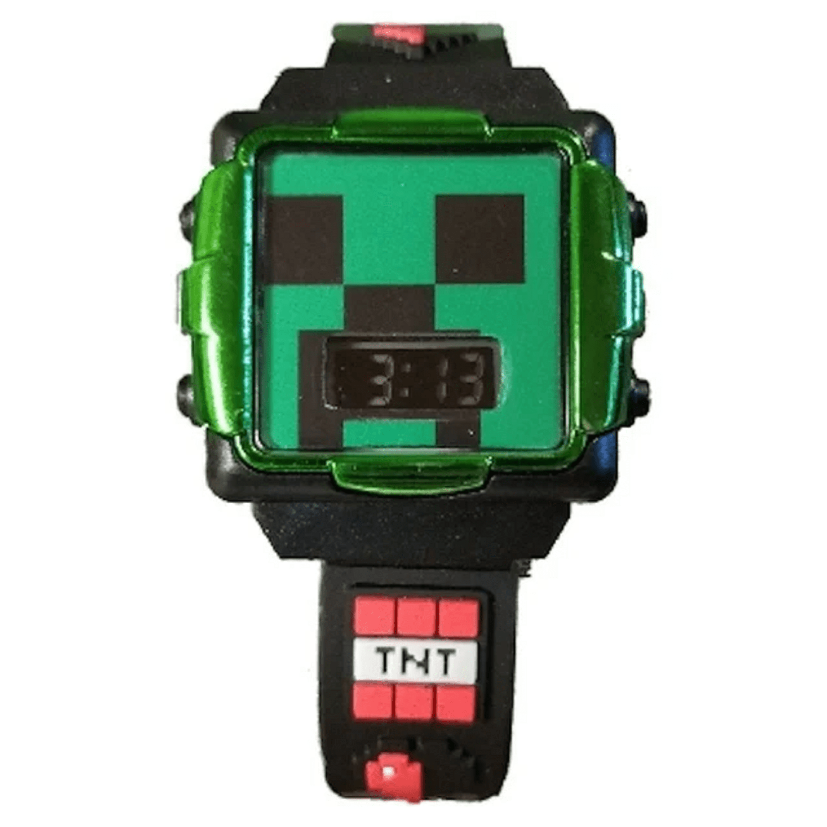 Minecraft MIN4069WM ''TNT CREEPER'' Unisex Child LCD Watch, Black