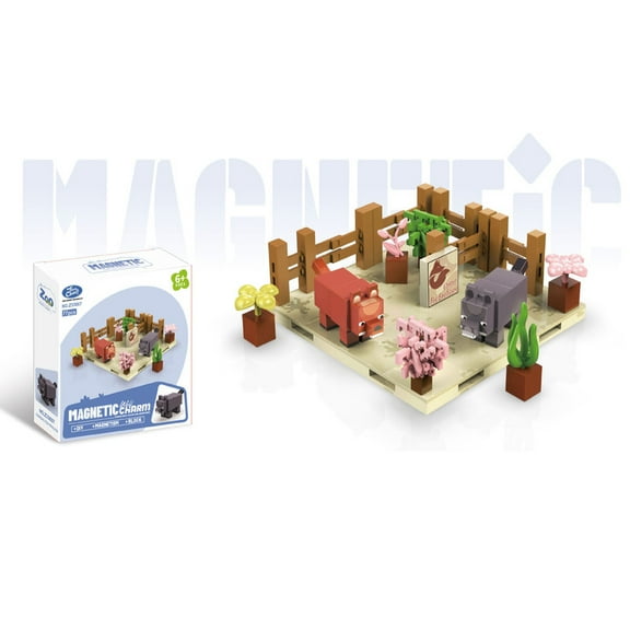 Minecraft Magnetic Building Blocks Themed Sets Sand Fox Pavilion