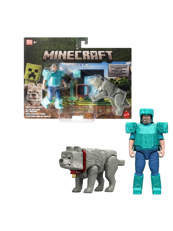 Man’s Best Wolf Pack with 2 Action Figures & 2 Accessories, Set Inspired by the Movie