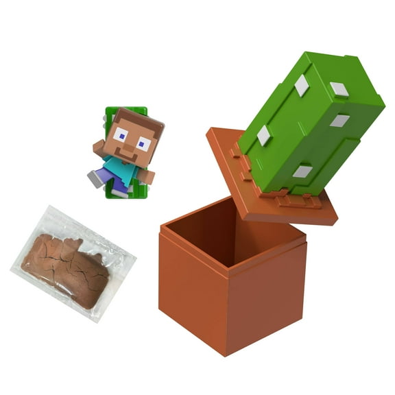 Minecraft Mini Mode Bloom Blocks Action Figure with Sand Compound (Characters May Vary)