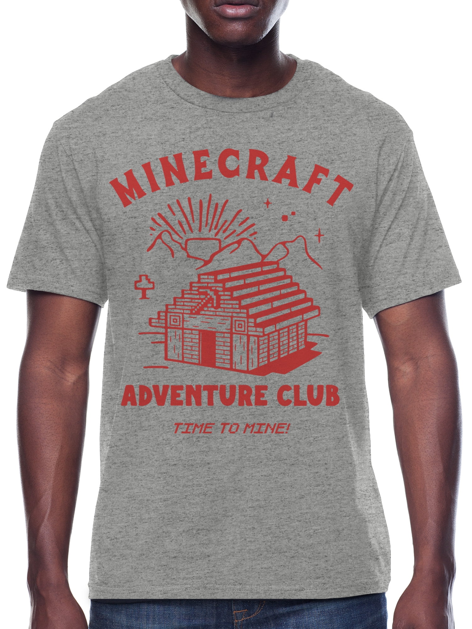 Minecraft, Mens Apparel Graphic Crew Neck T-Shirt, Sizes S-3XL, Time To Mine (Men's Big & Tall)