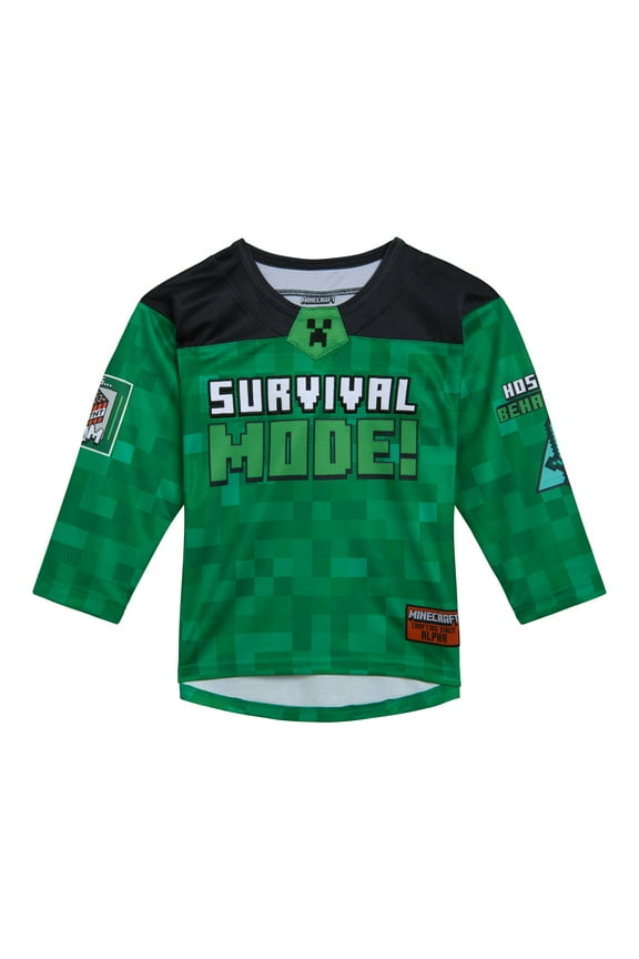 Mesh Hockey Jersey Long Sleeve T-Shirt Little Kid to Big