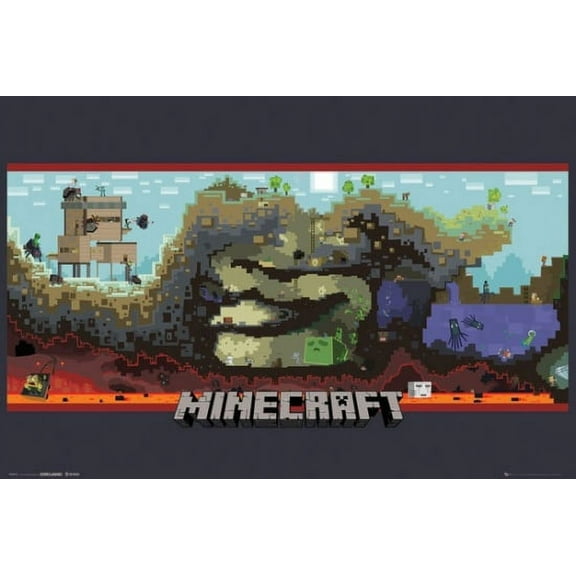 Minecraft - Micro World Landscape Laminated Poster (36 x 24)