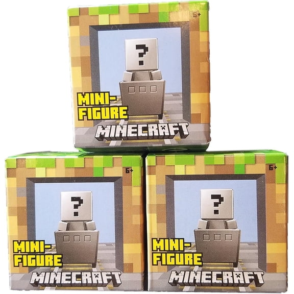 Minecraft Minecart Series Mini-Figure Boxes Pack of 3