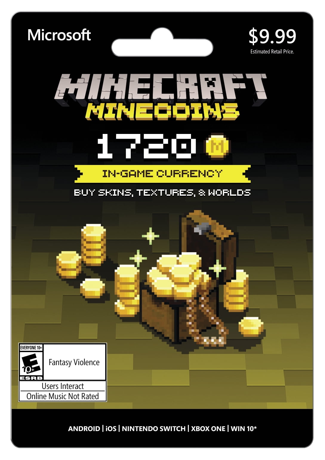 Minecraft: Pacote de Minecoins: 1720 Moedas