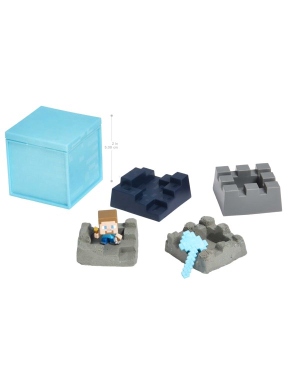 Mini Mining Set with Moldable Sand, Environment Accessory and Mini Figure