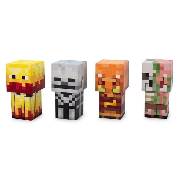 Minecraft Mini Mob Figure Mood Lights | Skeleton, Blaze, Piglin, Zombified Piglin