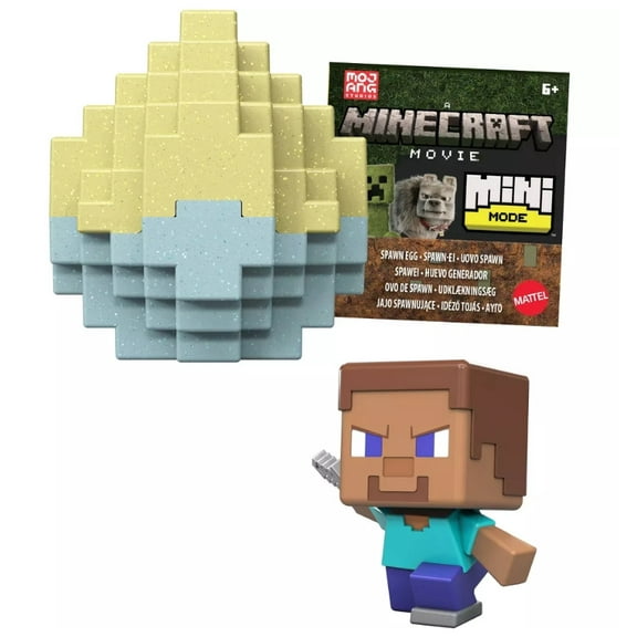 Minecraft Mini Mode Spawn Egg with Surprise Mini Figure Inspired the Movie (Characters May Vary) 2pk