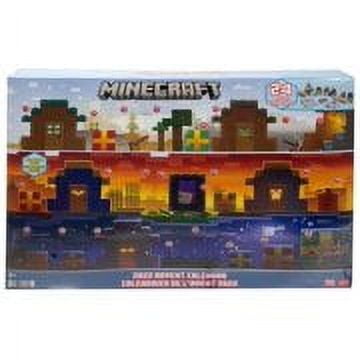Minecraft Mob Head Minis Advent Calendar Featuring Pixelated Video-Game Character Figures with Giant Heads, Collectible Toy Gift for Fans Ages 6 Years & Older