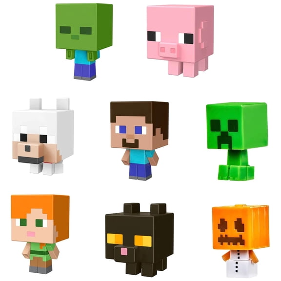 Minecraft Mob Head Minis Action Figures, Video Game Character Figure