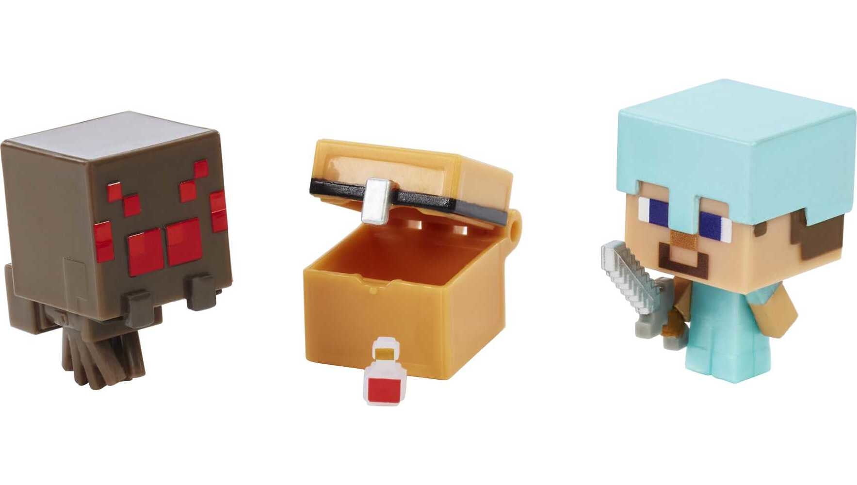 DIY Minecraft Hostile Mobs Minis Set - Steve, Creeper, Zombie, and Spider 