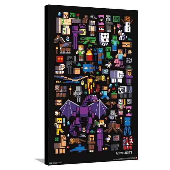 Minecraft - Mobbery Canvas Wall Poster, 22.375" x 34"