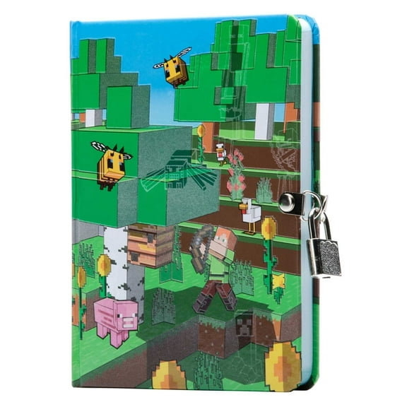 Minecraft: Mobs Glow-In-The-Dark Lock & Key Diary, (Hardcover)