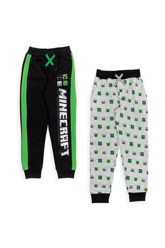 Mobs Little Boys Fleece 2 Pack Jogger Pants Little Kid to Big Kid