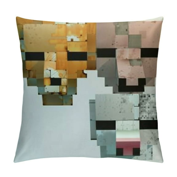 Minecraft Mobs &amp; Animals Pack Reversible Pillowcases - Double Sided Pillow Covers, Kids Super Soft Creeper Bedding