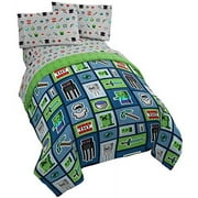 Minecraft Monster Hunters Blue 5 Piece Queen Size Comforter Set