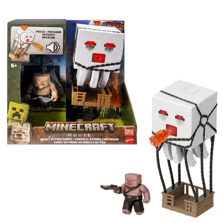 Minecraft Movie Blast Attack Ghast Action Figure Set Lights