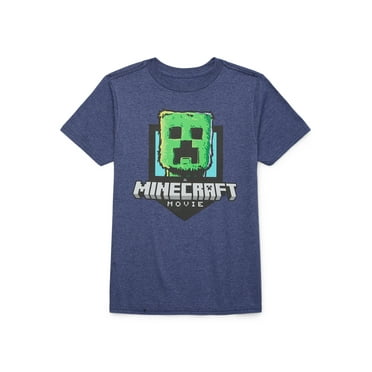 Minecraft Movie Kids’ Graphic Tee with Short Sleeves, Sizes XS-2XL