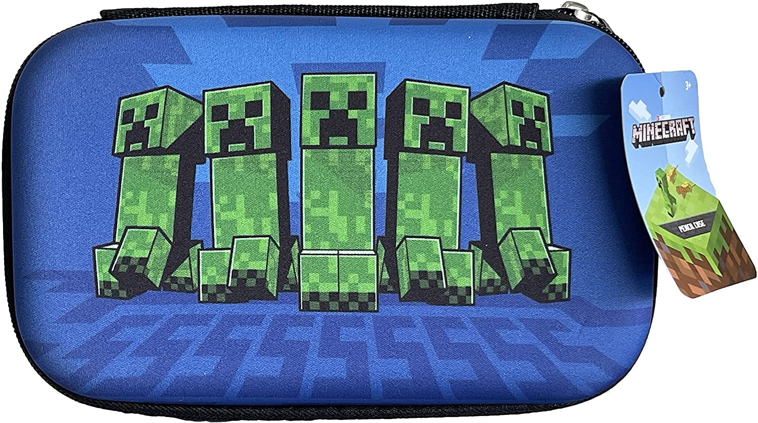 Minecraft Multicolor Zipper Pencil Case, 8.5-inches Wide by 5-inches Long