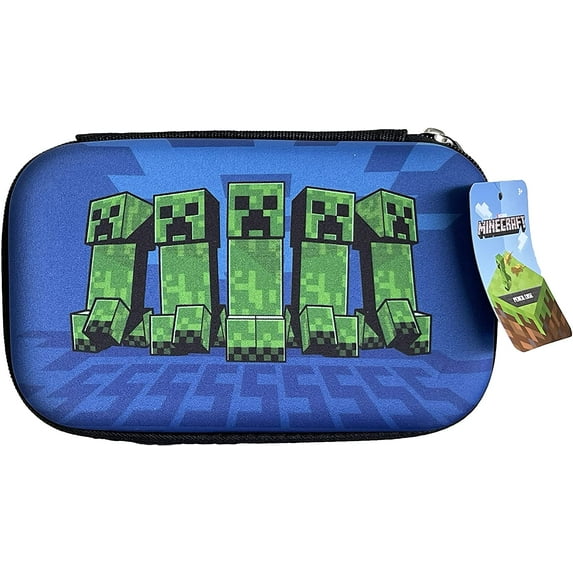 Minecraft Multicolor Zipper Pencil Case, 8.5-inches Wide by 5-inches Long