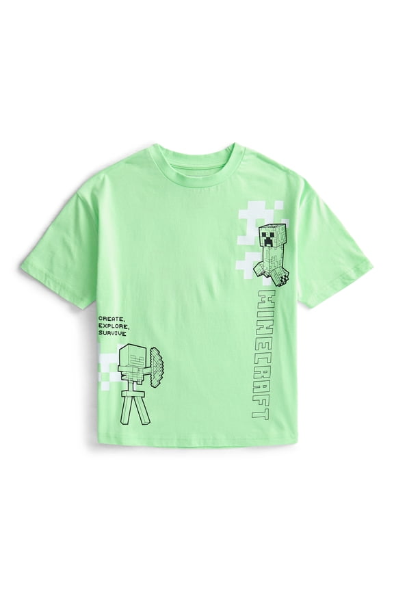 Boys Cotton Neon Graphic Tee with Short Sleeves, Sizes XS-2XL