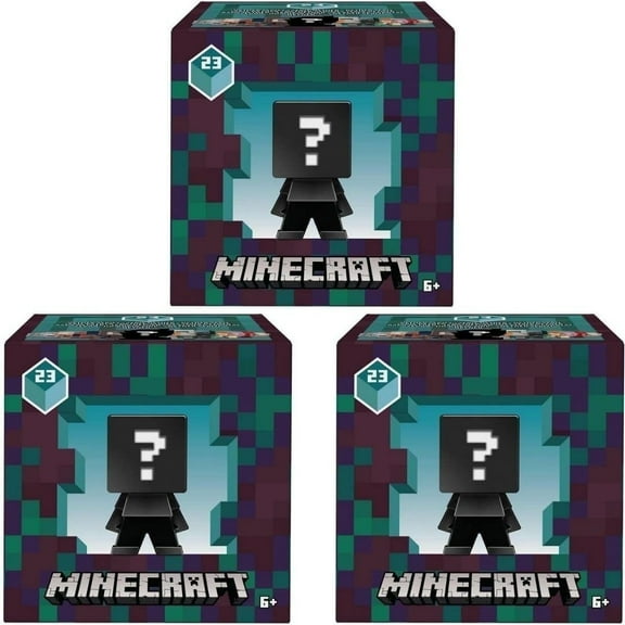 Minecraft Nether Series 23 Mini Figure Mystery Box Bundle of 3, Ages 6+