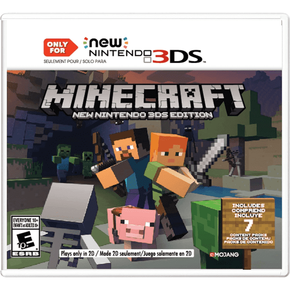 Pre-Owned Minecraft: New Nintendo 3DS Edition, Action & Adventure, 1 Player, Physical