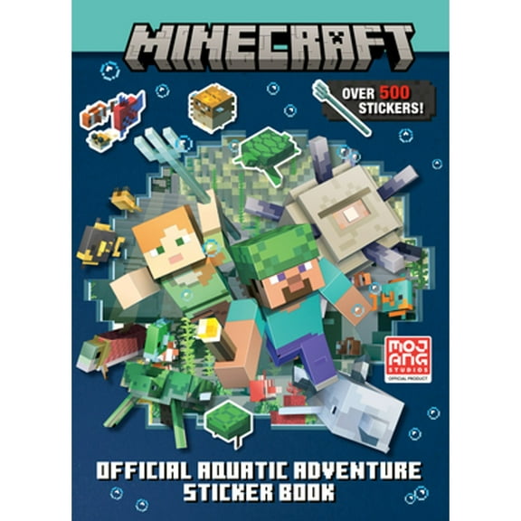 Pre-Owned Minecraft Official Aquatic Adventure Sticker Book (Minecraft) (Paperback 9780593123713) by Stephanie Milton