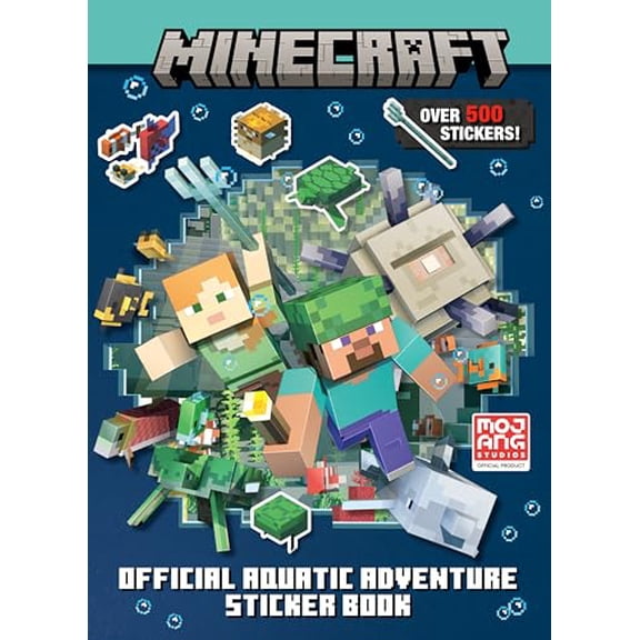 Pre-Owned Minecraft Official Aquatic Adventure Sticker Book (Minecraft) Paperback