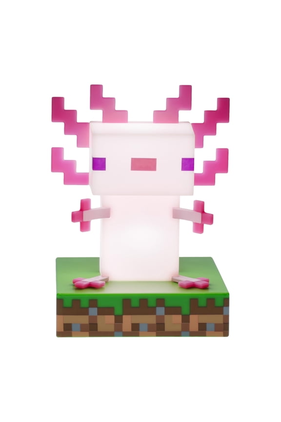 Minecraft Officially Licensed Axolotl Free Standing Desk Light, Gaming Room Decor and Merchandise for Boys and Girls, Nightlight Gift Accessory for Playroom and Bedroom | Paladone