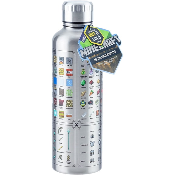 Minecraft - Officially Licensed Gaming Merchandise Metal Water Bottle