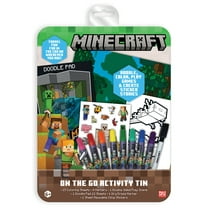 Minecraft On-the-Go Activity Tin Art Set, 27 Pieces, for Children Ages 6 And Up, Multi-Color, Unisex