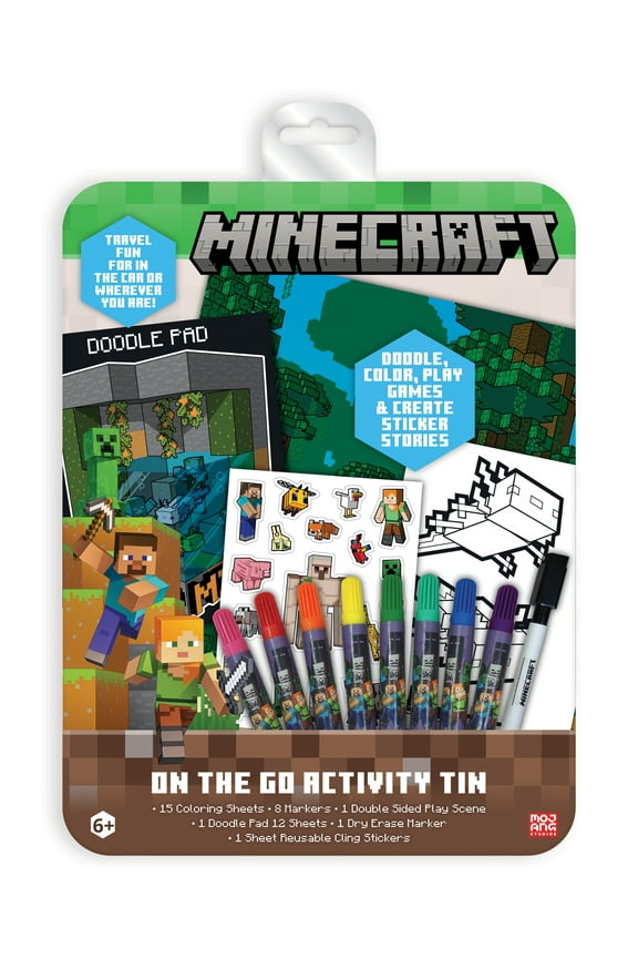 On-the-Go Activity Tin Art Set, 27 Pieces, for Children Ages 6 And Up, Multi-Color, Unisex