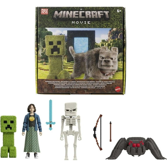 Minecraft Overworld Encounters Natalie, Spider, Skeleton & Creeper Action Figure