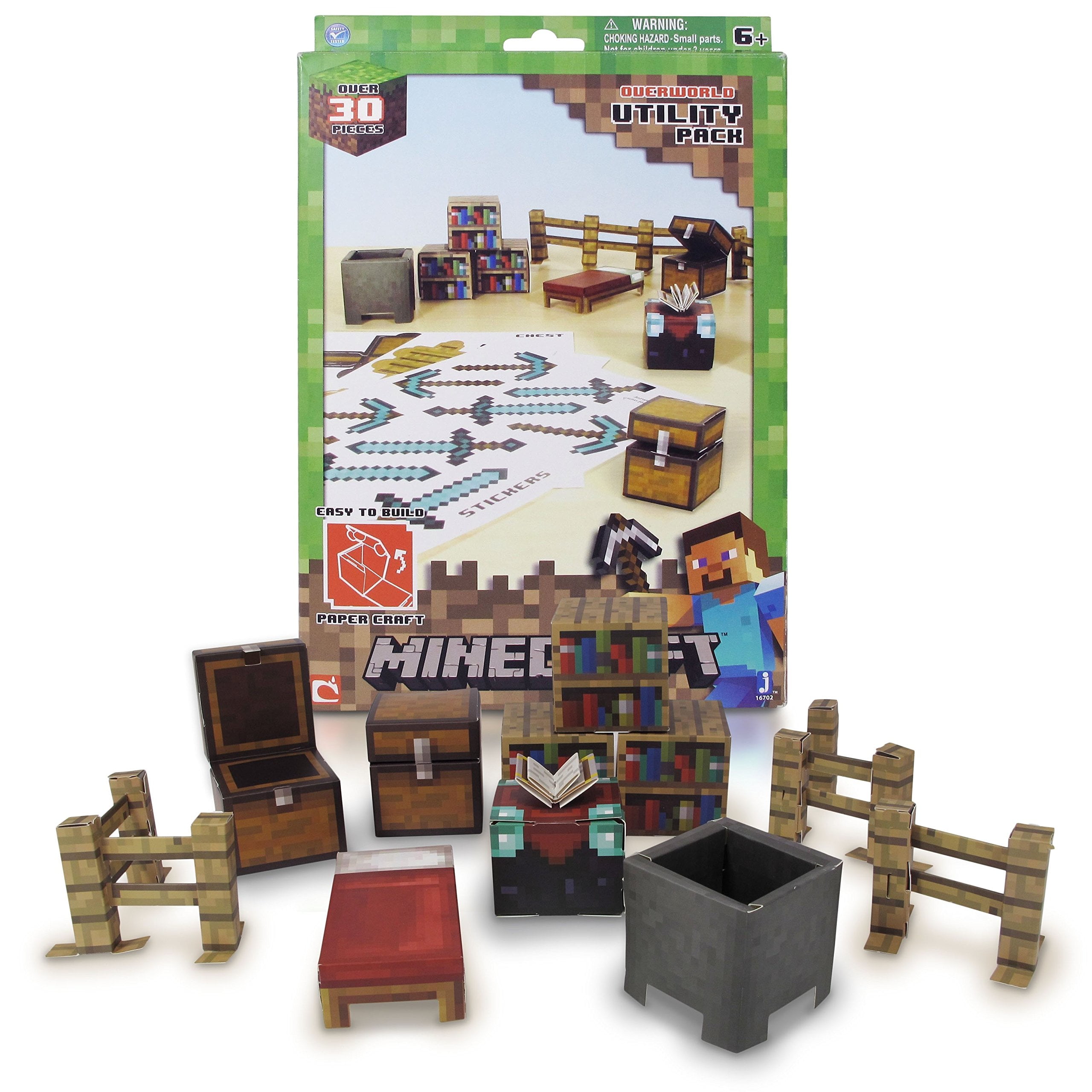 Paper Craft Minecraft Jazwares Papercraft Wooden Plank Block