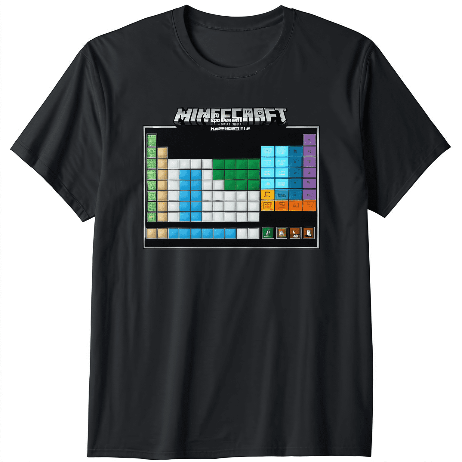 Minecraft Periodic Table Of Blocks T-Shirt - Walmart.com