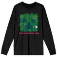 thumbnail image 1 of Minecraft Photosynthesis Mode Crew Neck Long Sleeve Women's Black Tee 
-Large, 1 of 4