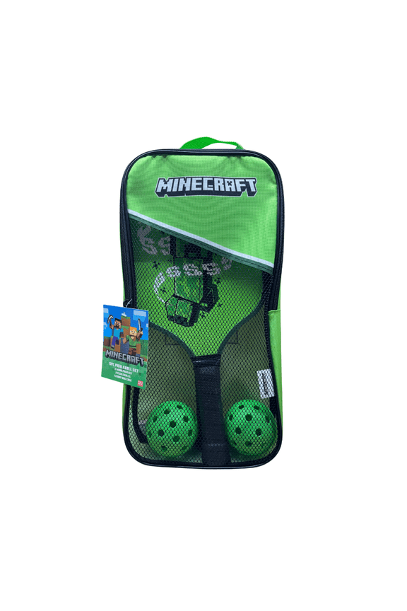 Pickleball Paddle and Ball Set Vibrant Green, Outdoor Paddle Game Set