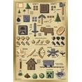 thumbnail image 1 of Minecraft - Pictographic Wall Poster, 14.725" x 22.375", Framed, 1 of 3
