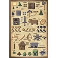 thumbnail image 1 of Minecraft - Pictographic Wall Poster, 22.375" x 34", Framed, 1 of 3