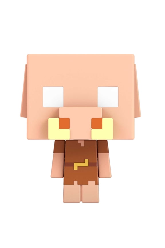 Piglin Mini Action Figure, Mob Head Minis Toy with Pixelated Design