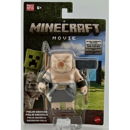 Minecraft Piglin Warrior Action Figure & Accessories, Toy Set Inspired by A Minecraft Movie.