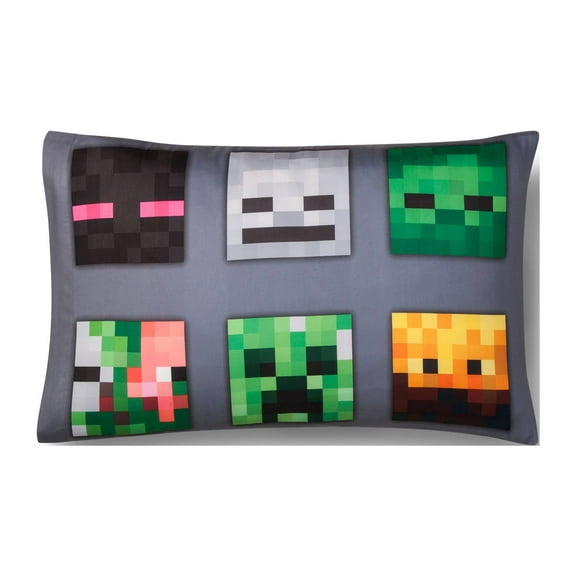 Jay Franco Reversible Print Minecraft Pillow Case (Standard)